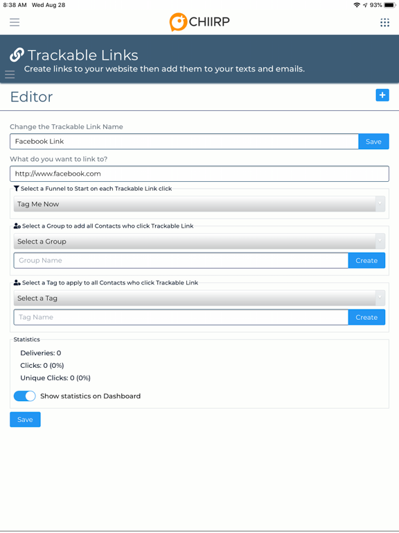 Chiirp Mobile iPad screenshot 7 - Business app