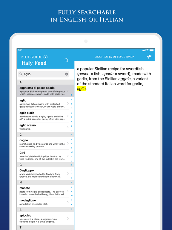 Italian Food by Blue Guides iPad screenshot 5 - Travel app
