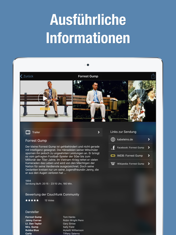 Fernsehen App Live TV iPad screenshot 3
