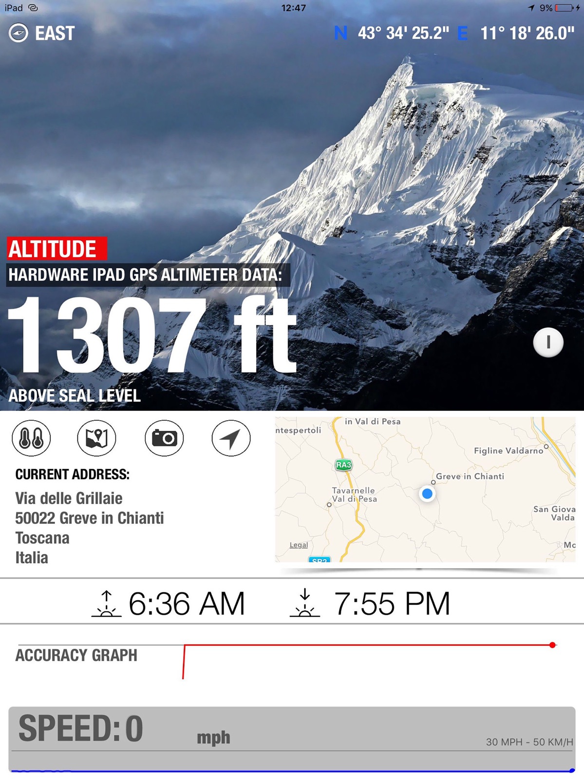 Altimeter GPS & Barometer ipad screenshot 1
