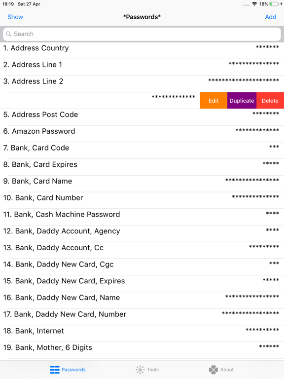 *Passwords* Copy to Paste