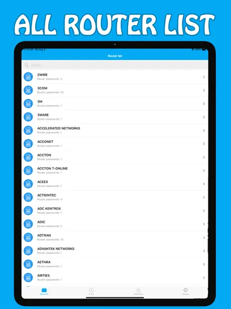 Router admin - Wifi Password
