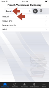 French-Vietnamese Dictionary++ screenshot