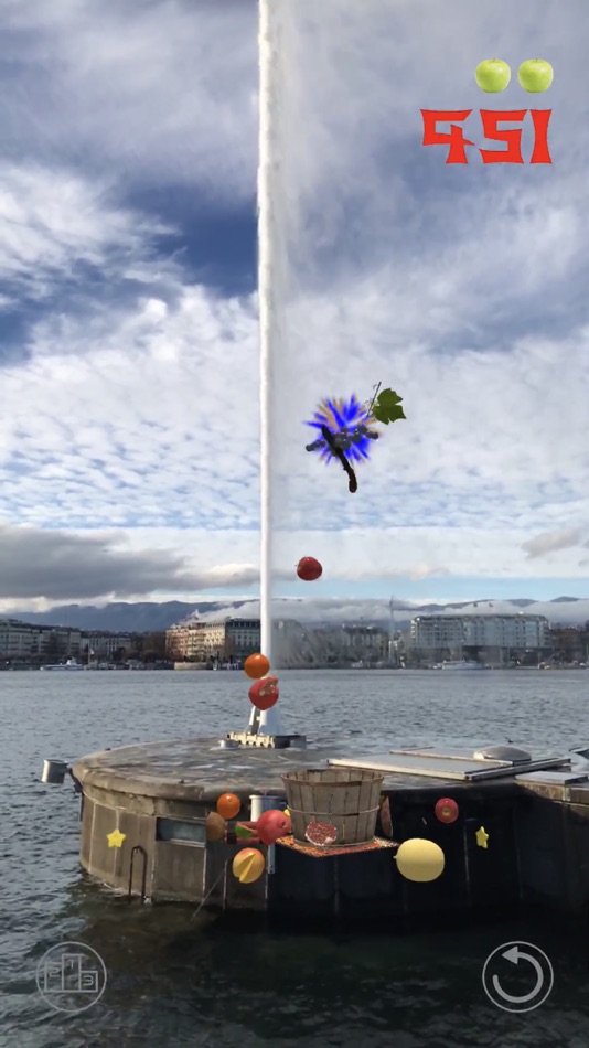 #6. Fruit Warrior AR (iOS) By: Philippe Zay