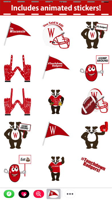 Screenshot #2 pour Wisconsin Sports Sticker Pack