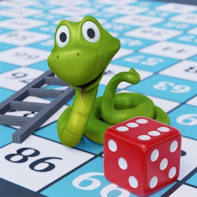 Snakes & Ladders Dice Game