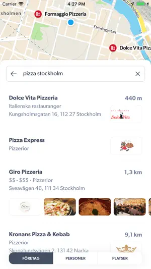 hitta.se screenshot 2