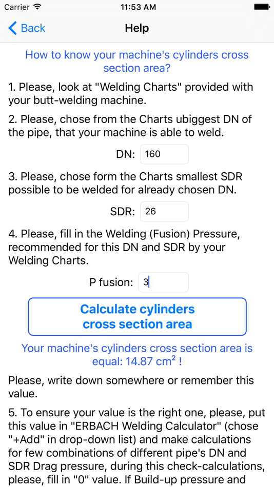 #3. Erbach® Fusion Calculator (iOS) Podle: Erbach Kunststoff- und Schweißtechnik GmbH