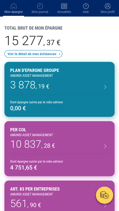 Mon Epargne iPhone screenshot 2
