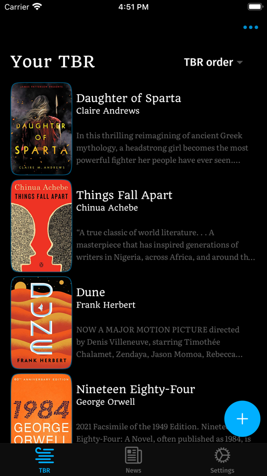 #6. TBR: Book List Reading Tracker (iOS) 由: The Hawaii Project, LLC