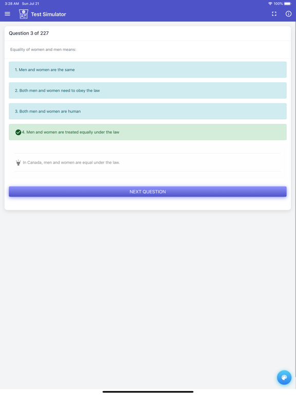 Canadian Citizenship Test Prep iPad screenshot