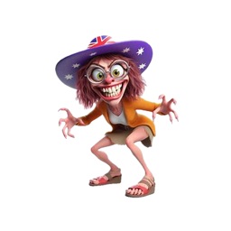Goofy Australian Woman