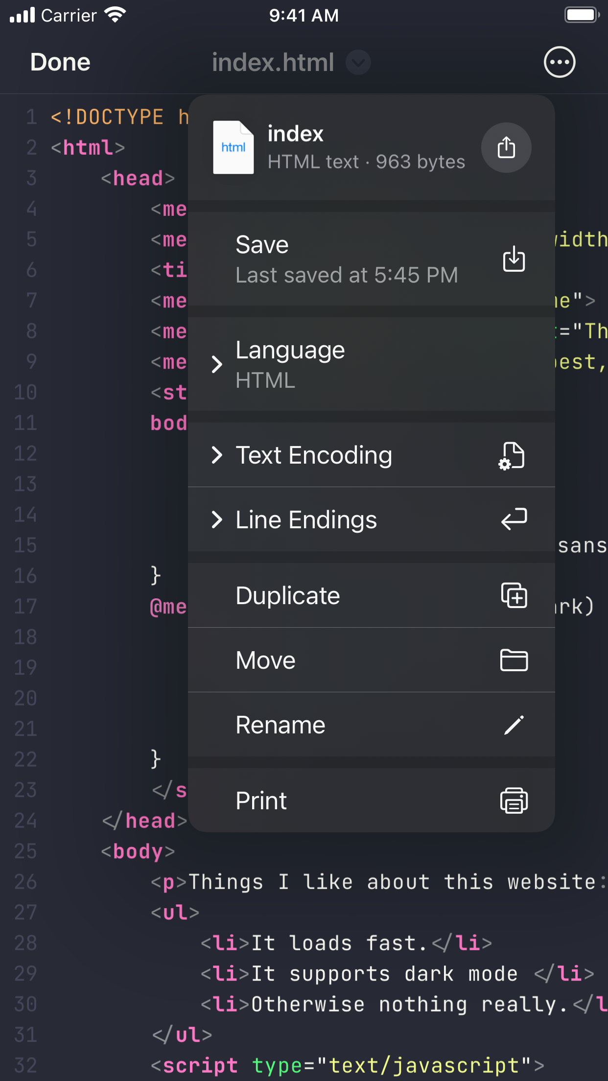 Runestone Text Editor screenshot 2