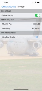 Military Pay Calc screenshot #4 for iPhone