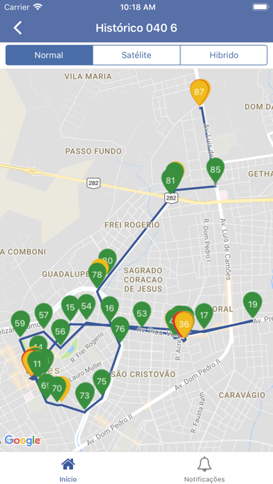 Orsegups Rastreamento Screenshot