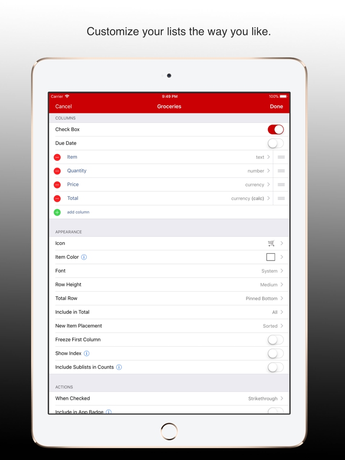 #4. Infinity Lists (iOS) Podle: Elijah Rappaport