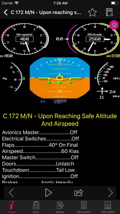 Cessna 172 M/N Checklist