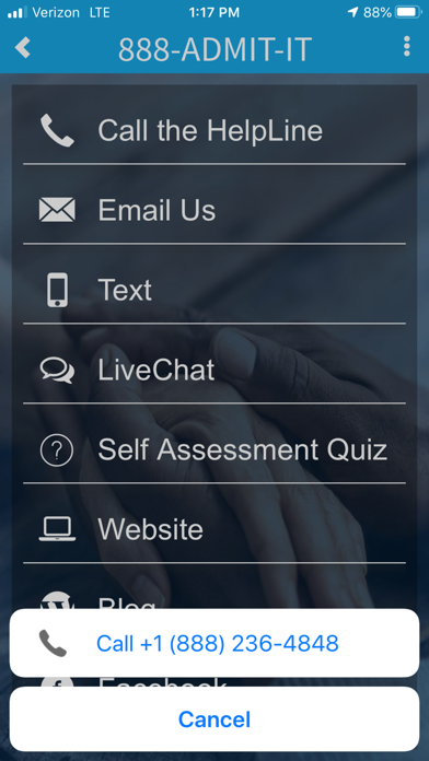 888-ADMIT-IT app screenshot 3