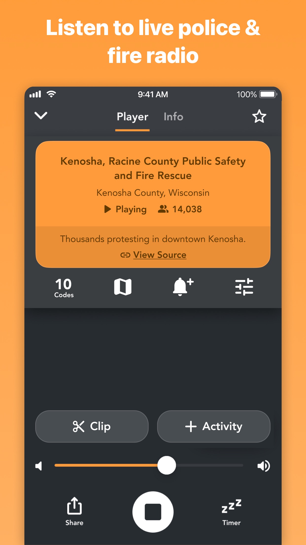 Police Scanner Radio & Fire screenshot 1