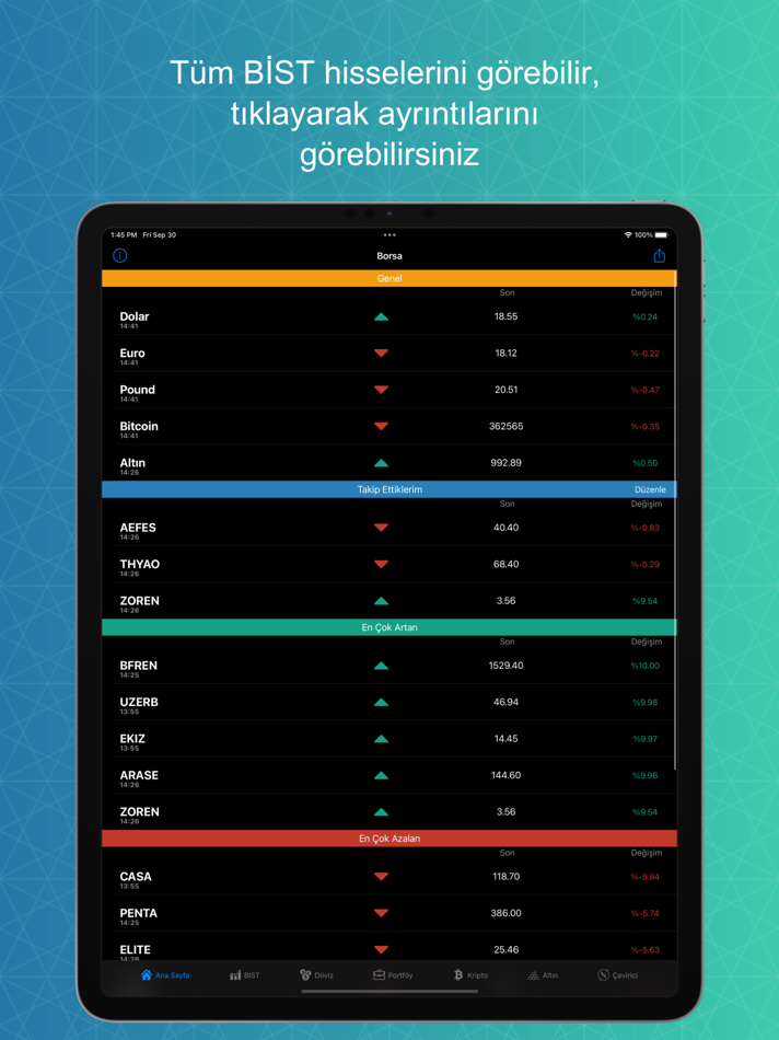 #1. Canlı Borsa-Döviz Altın Kripto (macOS) 由: Erkan Sen