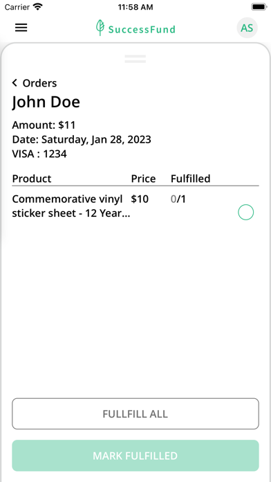 SuccessFund Screenshot