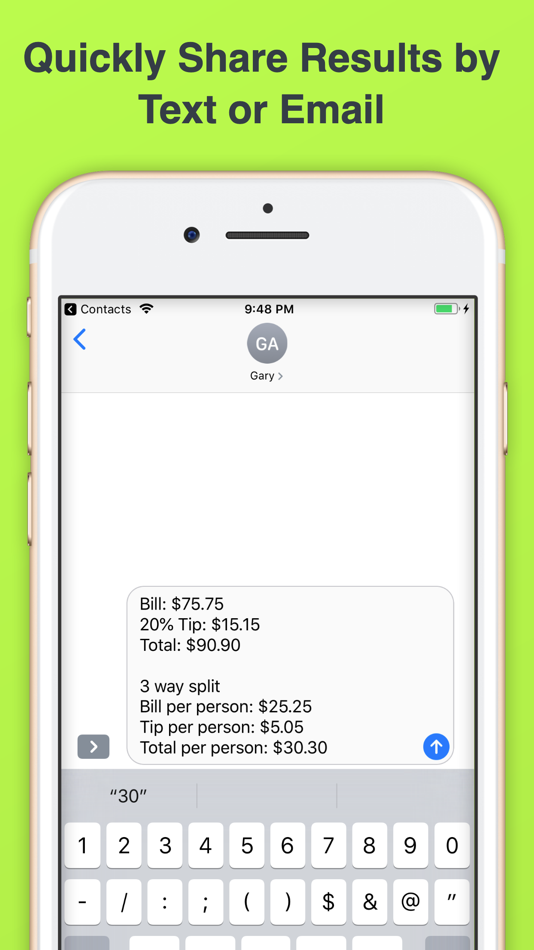 #5. Tip Calculator % Tap Tip (iOS) 由: Tardent Apps Inc.
