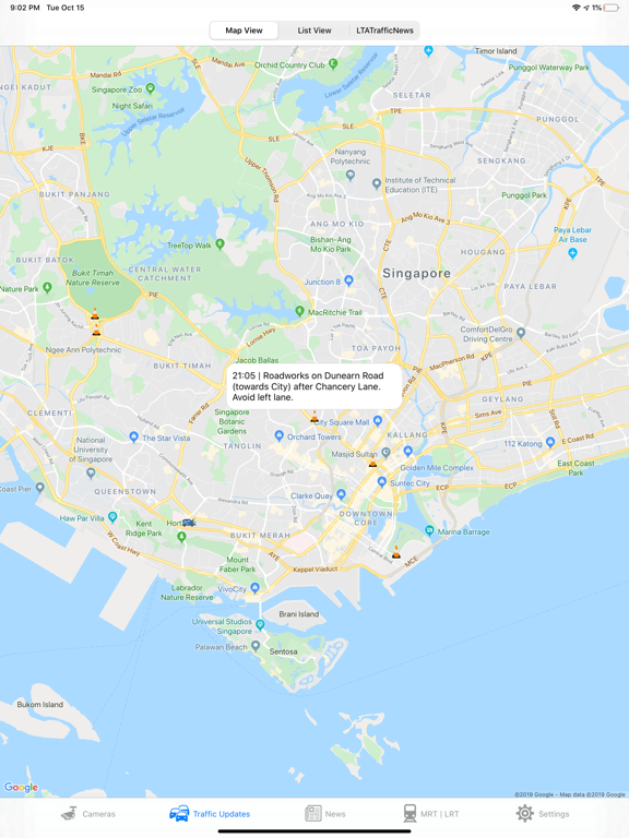 SG Traffic Cameras & Updates iPad screenshot 6 - Travel app