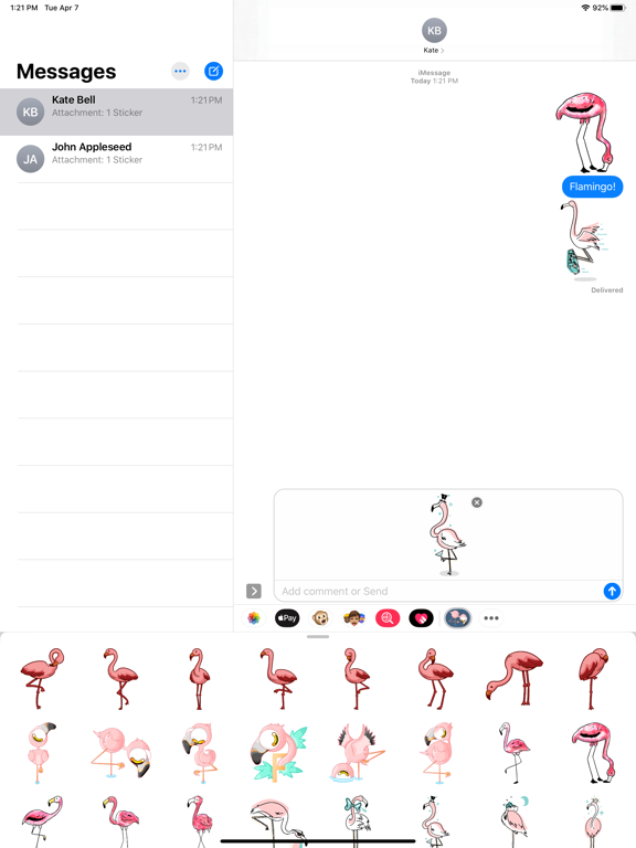 Screenshot #5 pour Pink Gentle Flamingo Stickers
