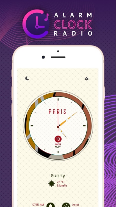 Screenshot #1 pour Radio Réveil : Horloge, Météo
