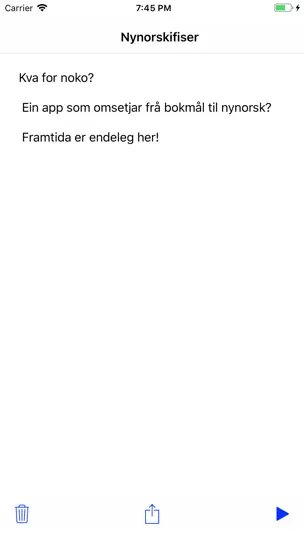Nynorsk iPhone-skjermbilde 3