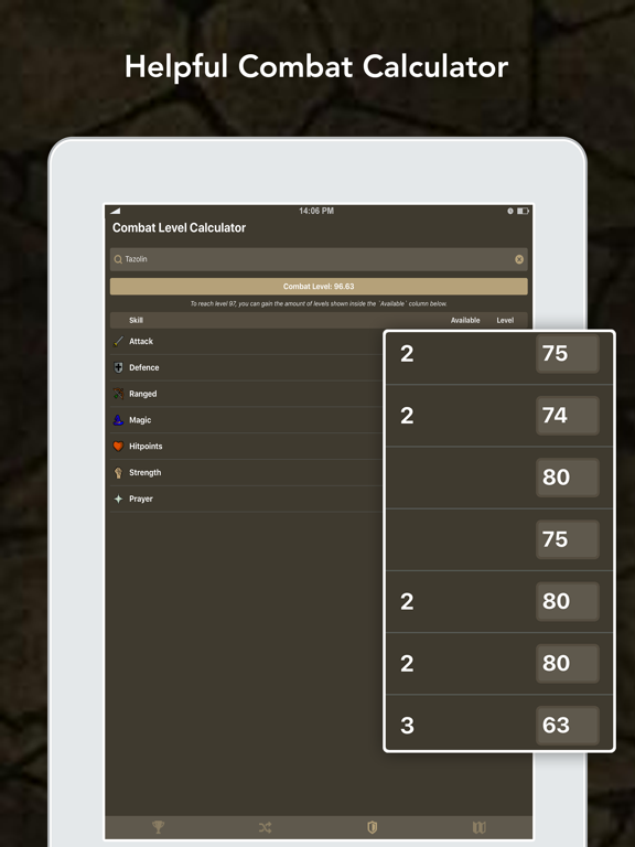 Tools for Old School Runescape iPad screenshot