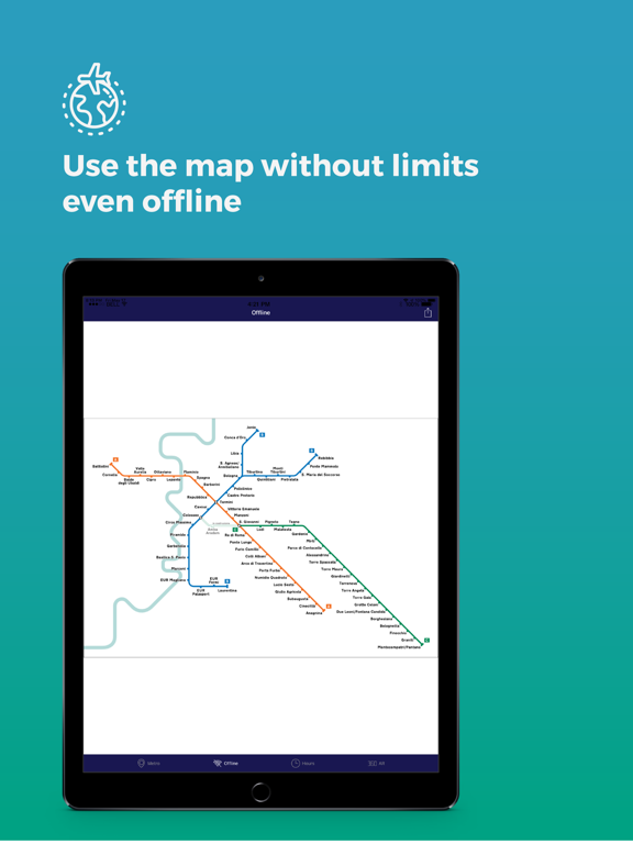 Metro Rome: timetables & lines iPad screenshot 5 - Travel app