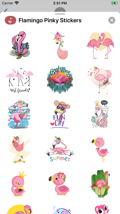 Flamingo Pinky Stickersのおすすめ画像3