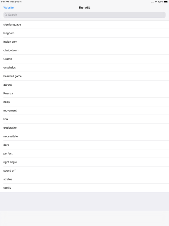 Sign ASL iPad screenshot 1 - Education app