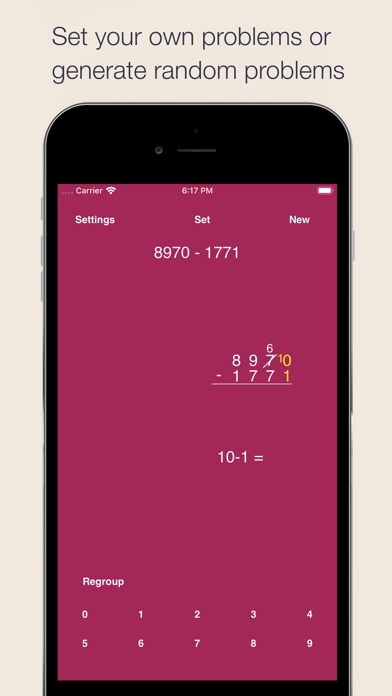 Screenshot #3 pour Column Subtraction