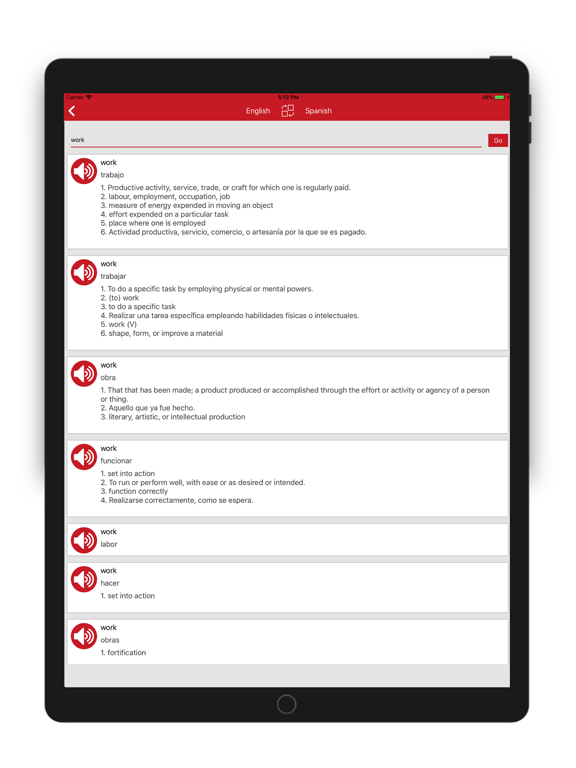 Screenshot #6 pour Spanish English Translators