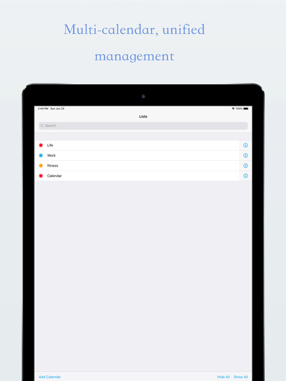 Griday Calendar & Reminder iPad screenshot 5 - Productivity app