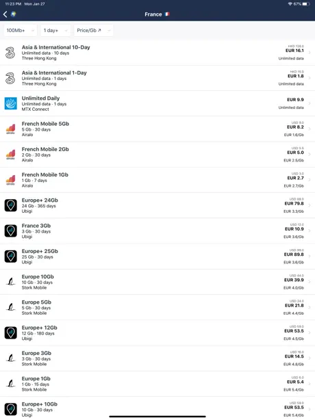 eSIMs — Compare data eSIMs