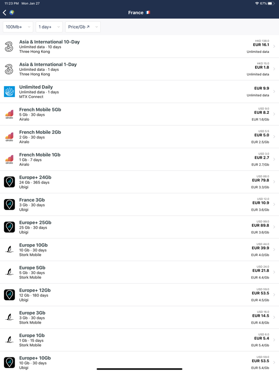 Screenshot #5 pour eSIMs: Comparateur eSIM & data