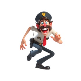 Snímky obrazovky (6) Goofy Security Guard Stickers
