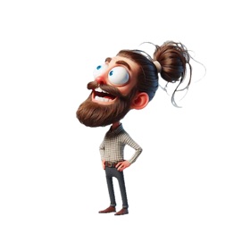 Man Bun Stickers