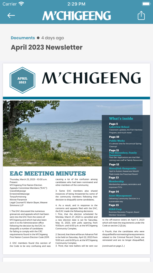 #6. M’Chigeeng First Nation (iOS) 由: M'Chigeeng First Nation