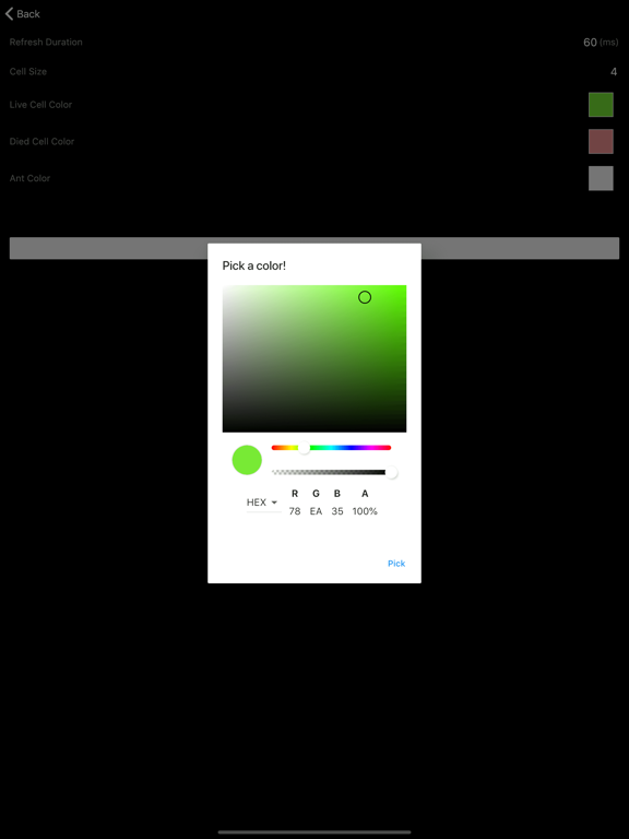 Langton's Ant - cell Games iPad screenshot