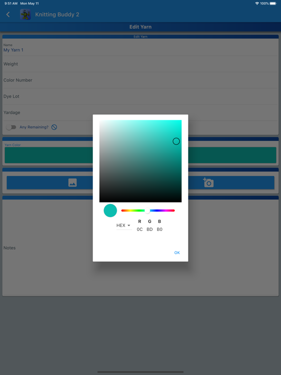 Knitting Buddy 2 iPad screenshot 8 - Utilities app