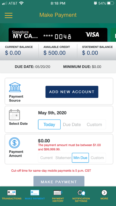 TVFCU Cards Screenshot