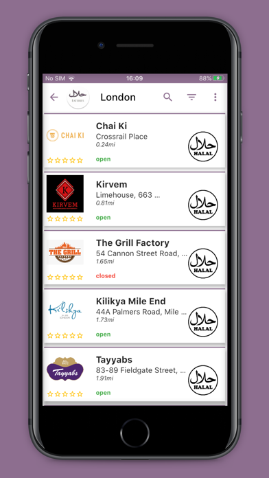 Halal Eateries UK Screenshot