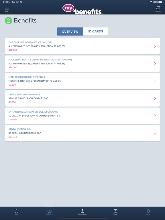 my-benefits iPad screenshot 5 - Finance app
