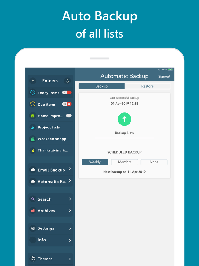 Orderly Check Lists Screenshot