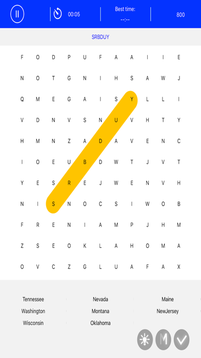US History Word Search app screenshot 2