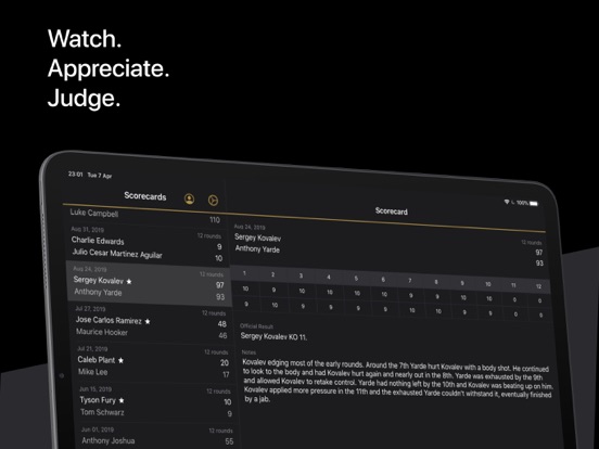 Screenshot #4 pour Fight Scores